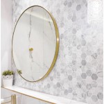 London Round Brushed Gold Framed Mirror 700 London Round Brushed Gold Framed Mirror 700